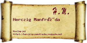 Herczig Manfréda névjegykártya